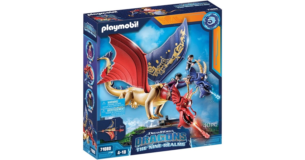 PLAYMOBILDragons: The Nine Realms - Wu & Wei met Jun Constructiespeelgoed  (71080)