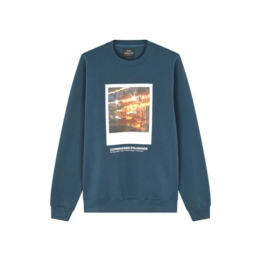 Mads Nørgaard Polaroide Standard Crew Sweatshirt, Midnight Navy, XXL
