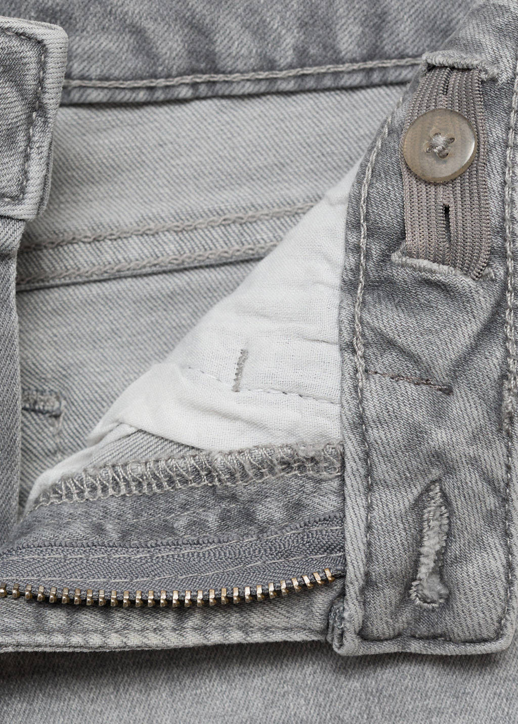 Mango Kids waist slim fit jeans grijs