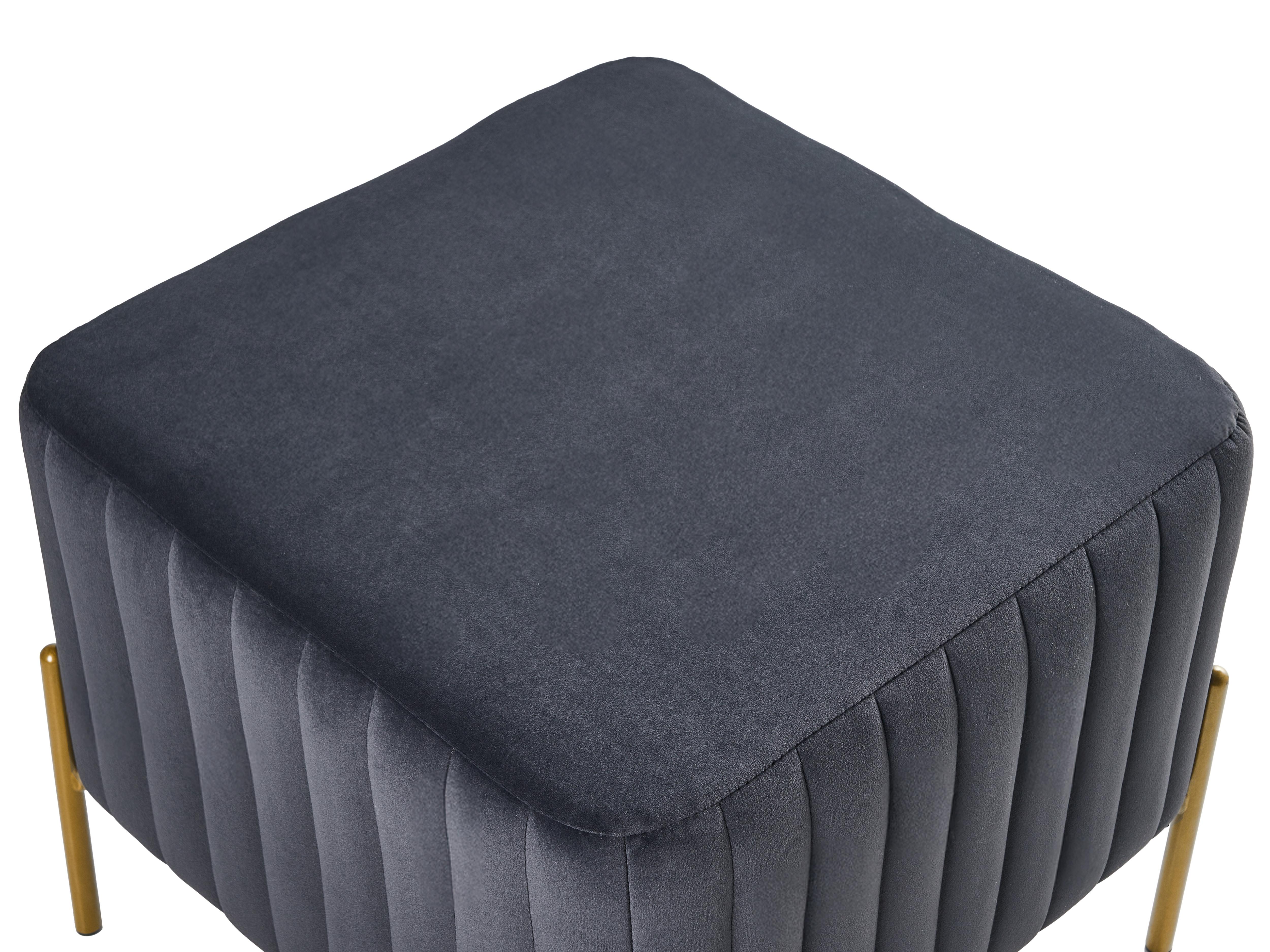 Hocker UTAH Fluweel Zwart