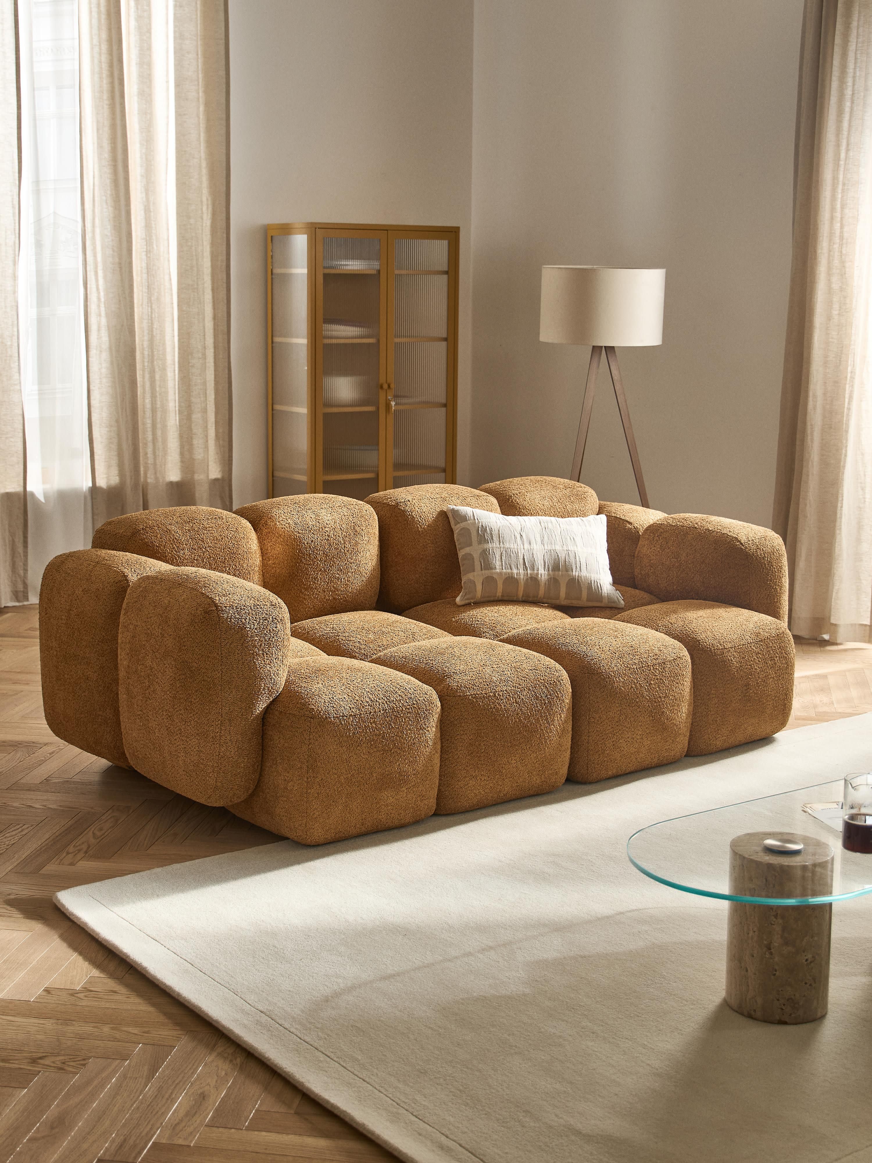 Modulaire bank Tayla (3-zits) van teddy bouclé