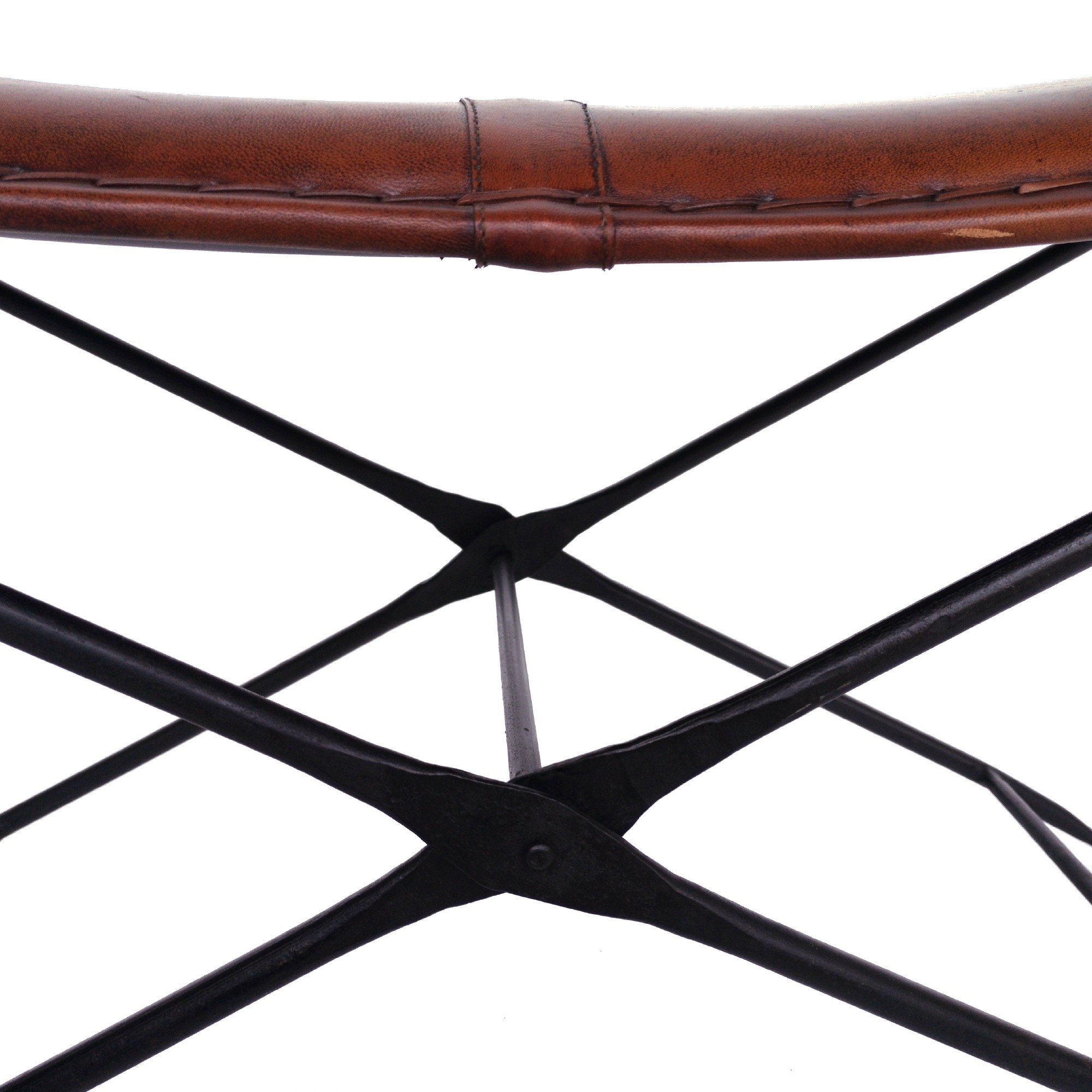 Scherenbank 'Catalana', braun, T 46 cm, B 94 cm, H 48 cm von fischer's lagerhaus