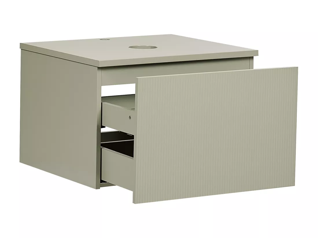 Meuble lavabo mural ALZIRA 60 cm 52 cm 40 cm Vert clair