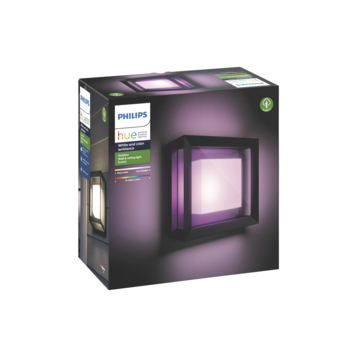 Philips Hue muurlamp zwart - wit en gekleurd licht 15W - vierkant
