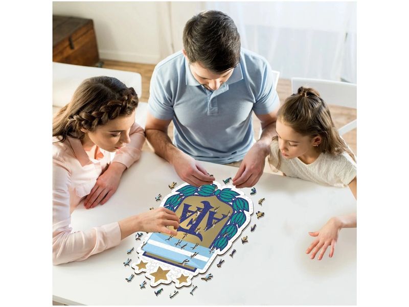 Iconic Puzzle Nationalmanschaft Argentinien- Logo Offizielles Holzpuzzle, Grösse M
