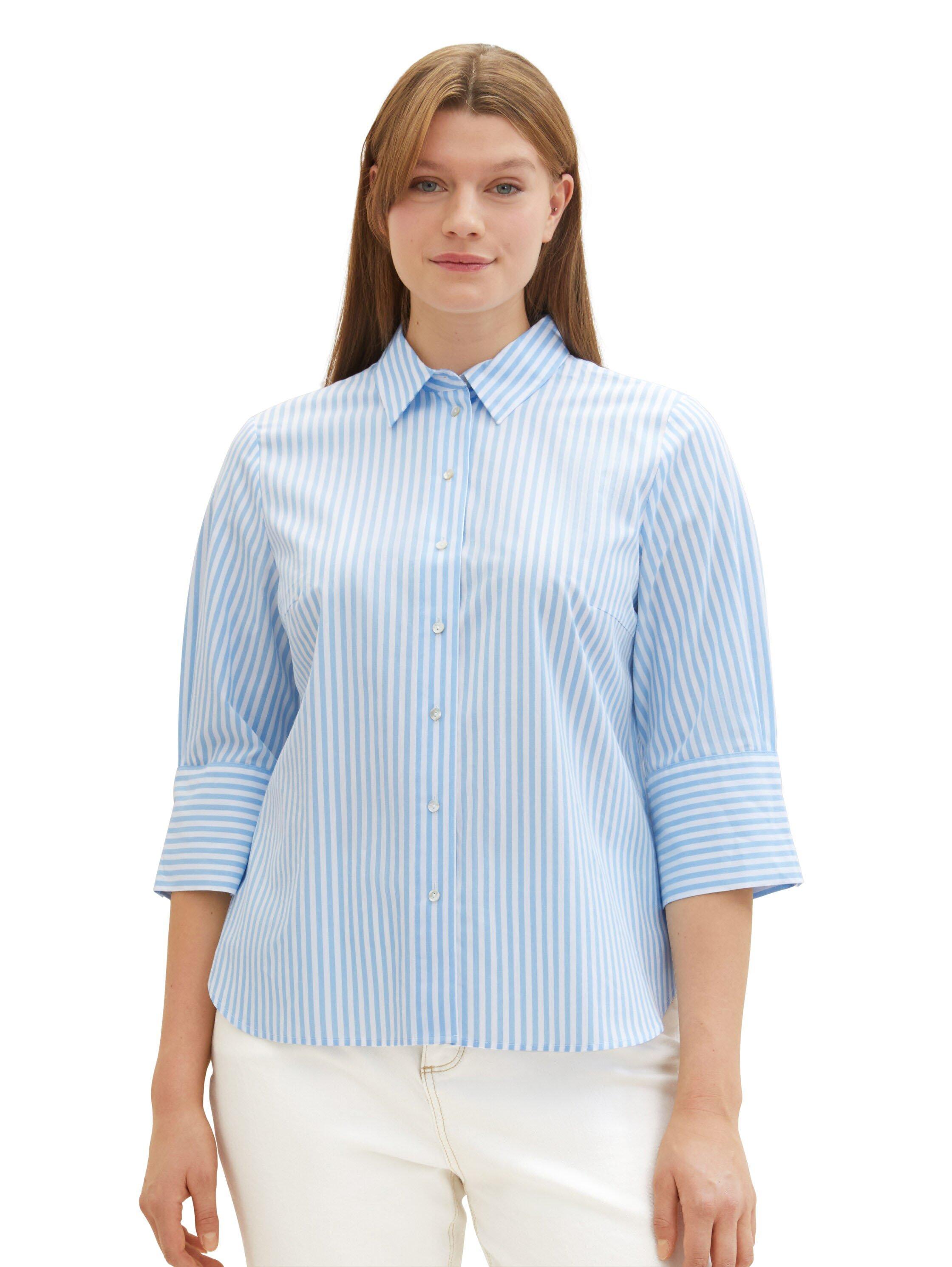 Gestreifte Bluse mit breiten Manschetten