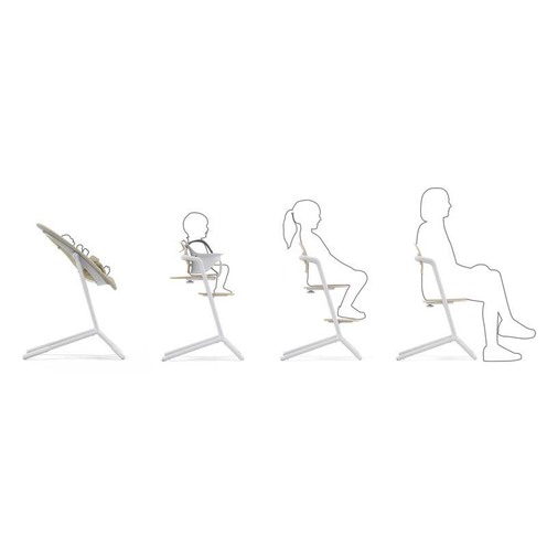 Chaise haute LEMO Sand White - CYBEX