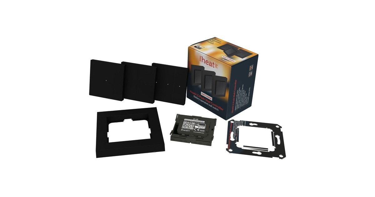 heat itZ-push Wall Controller schakelaar  (Zwart)