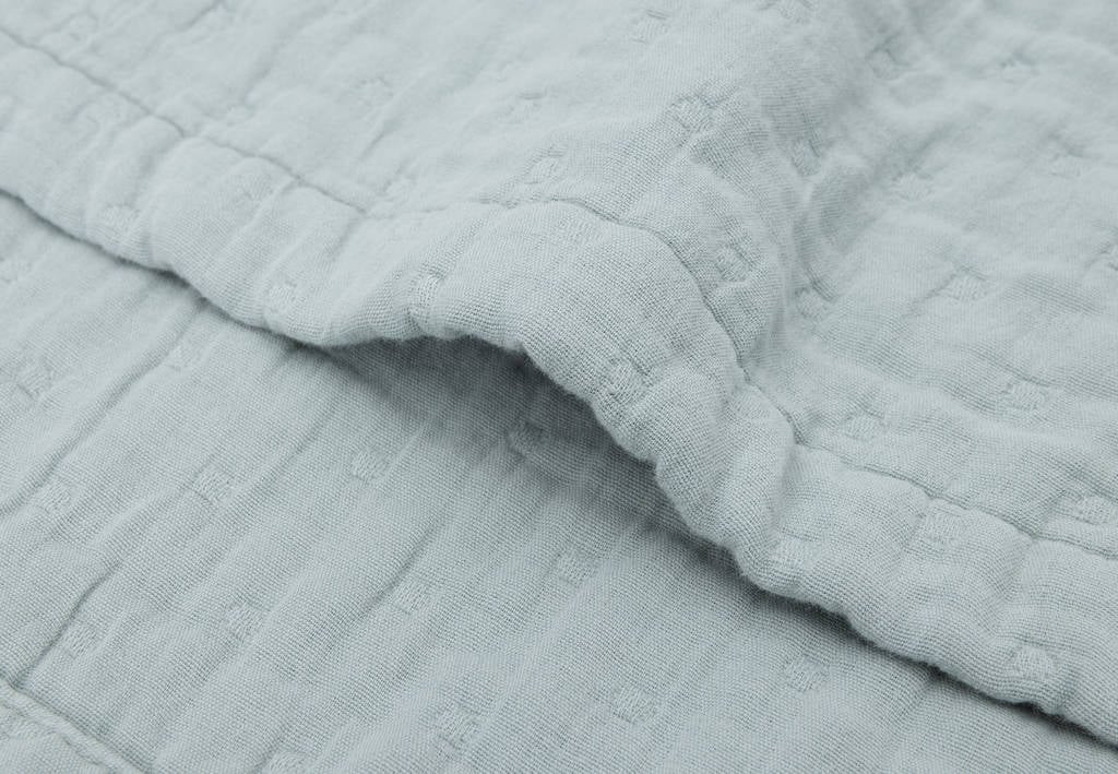 hydrofiele wiegdeken Jacquard - Sea Green