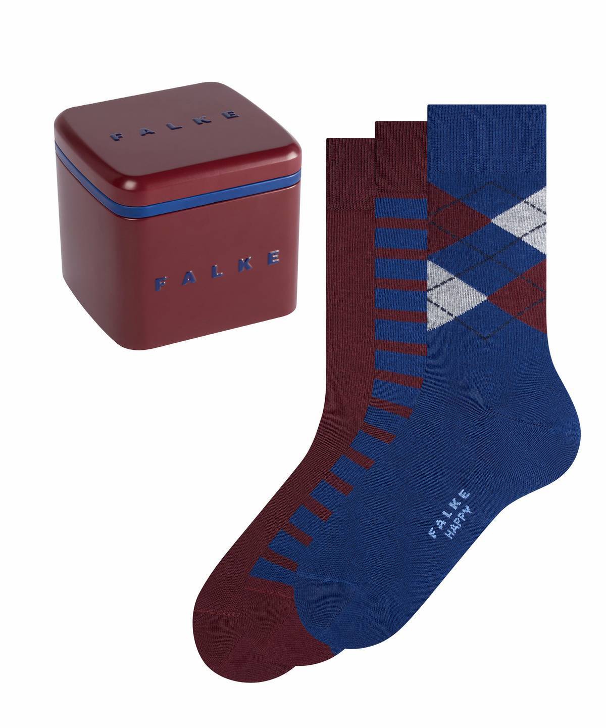FALKE Happy Box 3P SO Herren Socken Mehrfarbig One size