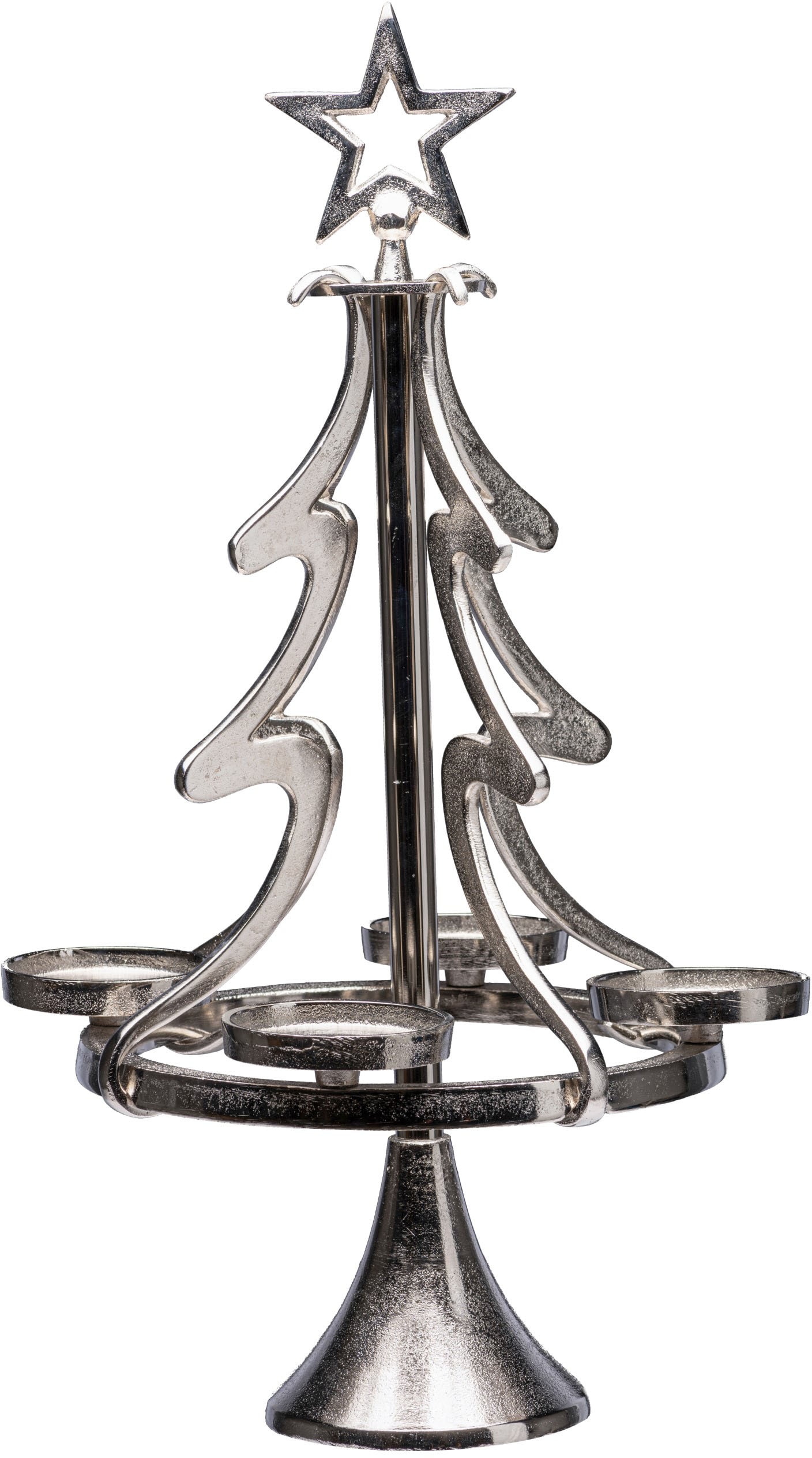 my home Adventsleuchter »Tannenbaum, Weihnachtsdeko« Kerzenständer aus Aluminium, Höhe 86 cm