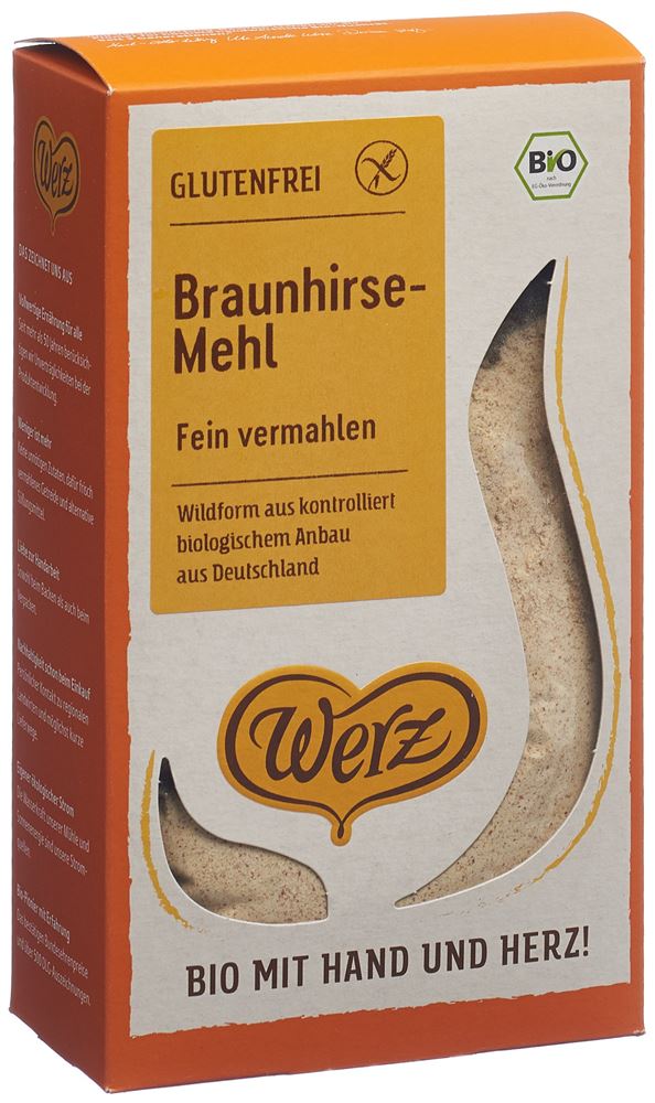 WERZ Braunhirse Mehl<br>500 g, Karton, glutenfrei Bio