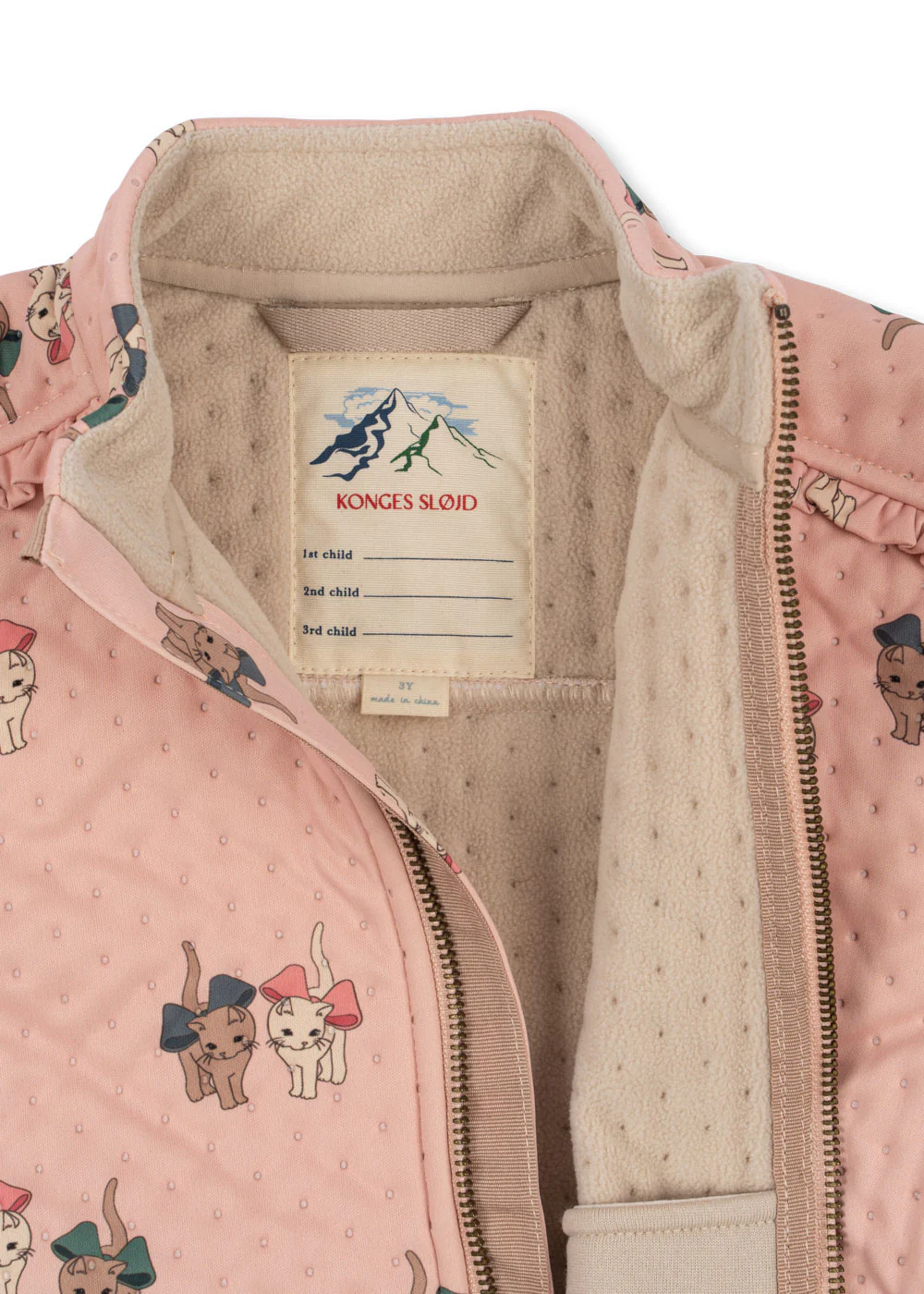 Termojakke - bow kitty pink - 12M