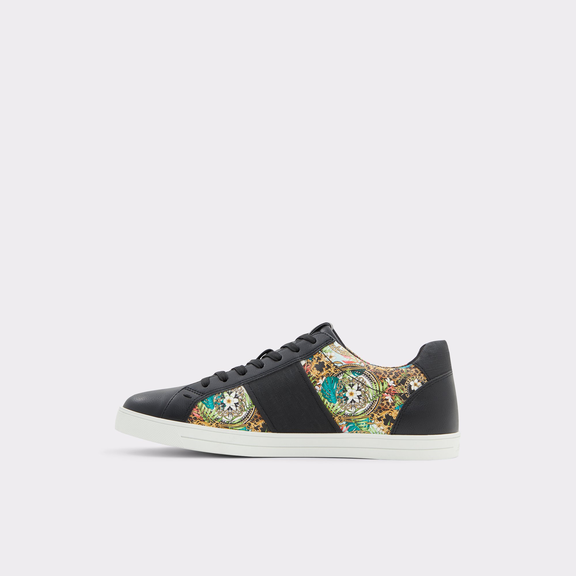 Monospec Black Synthetic Print Men Low top
