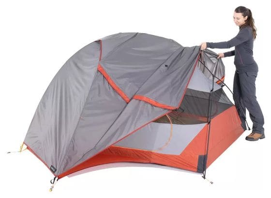 Tente Forclaz Trek 900 Autoportante 3 Personnes Gris Orange