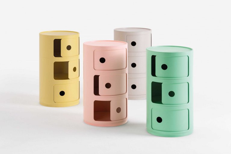 Kartell Componibili Bio kast Ø32 large groen (3 comp.)