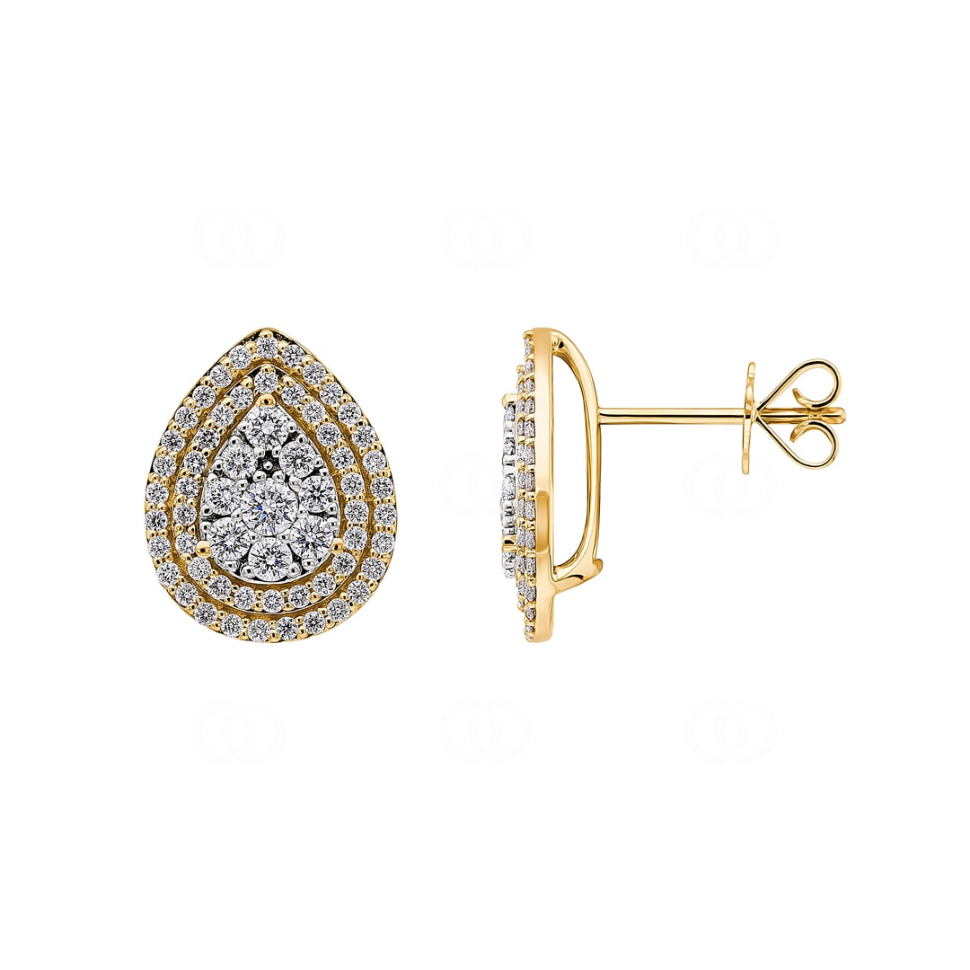 Ohrstecker 750/18 K Gelbgold mit Diamanten 1.00 ct H/si by CHRISTIAN