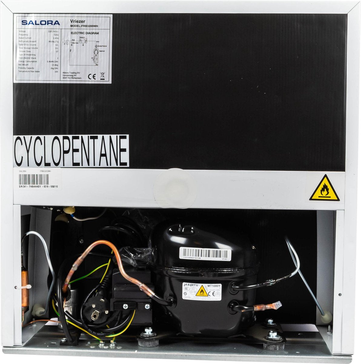 Salora FRB3200WH mini vriezer