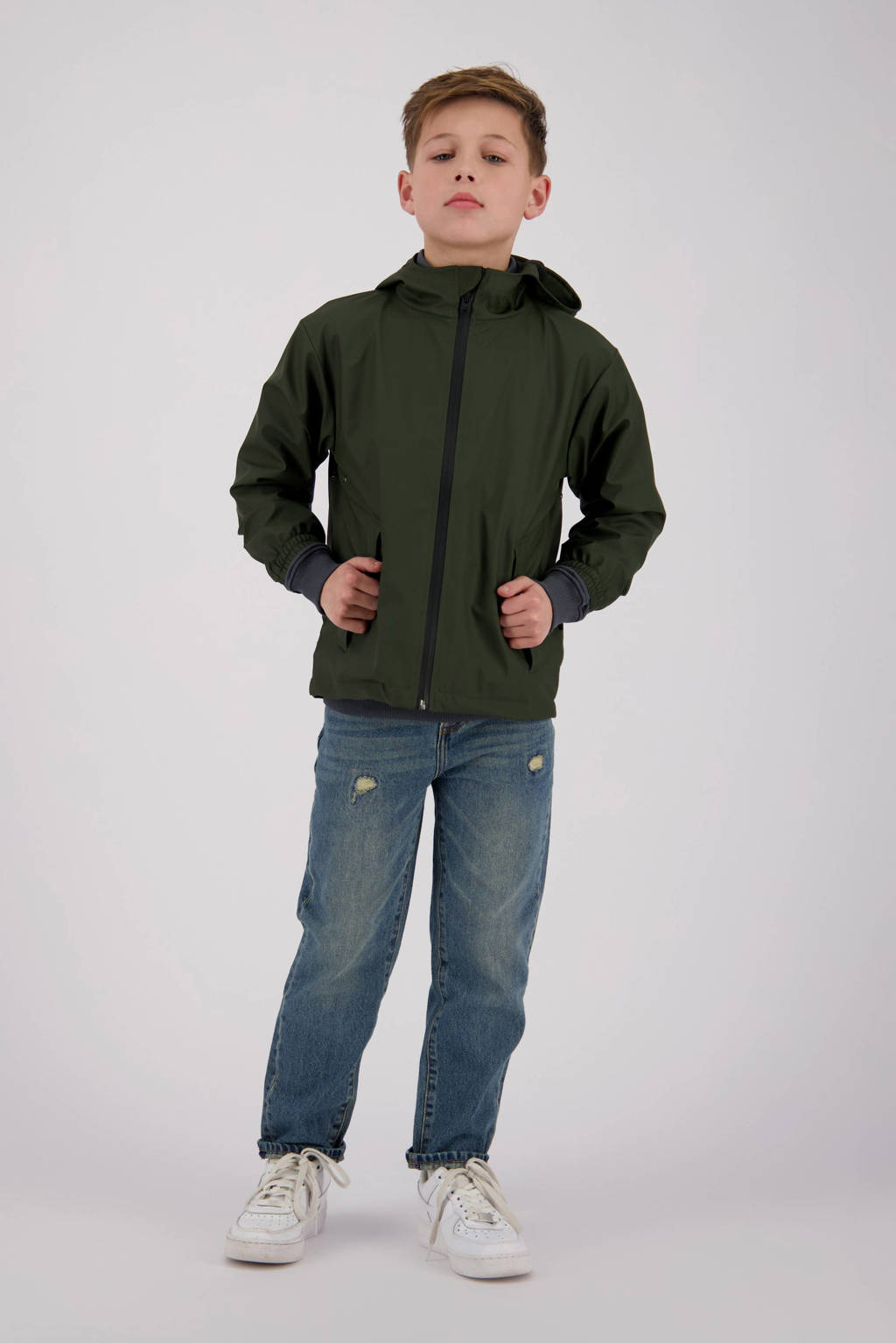 Vingino kids regenjas Thyfoon armygroen