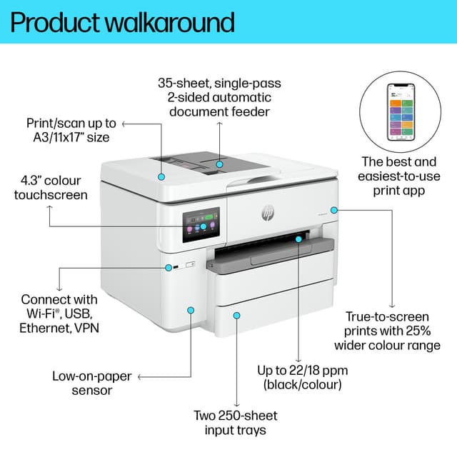 HP OfficeJet Pro 9730e AIO Inkjet-printer
