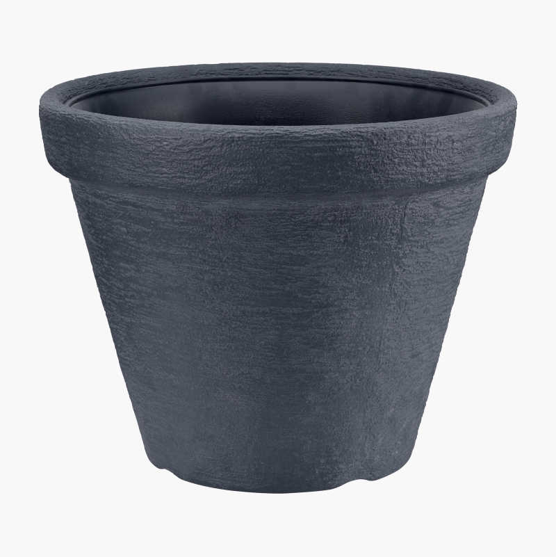 Svart, lett potte Ø35,5 cm