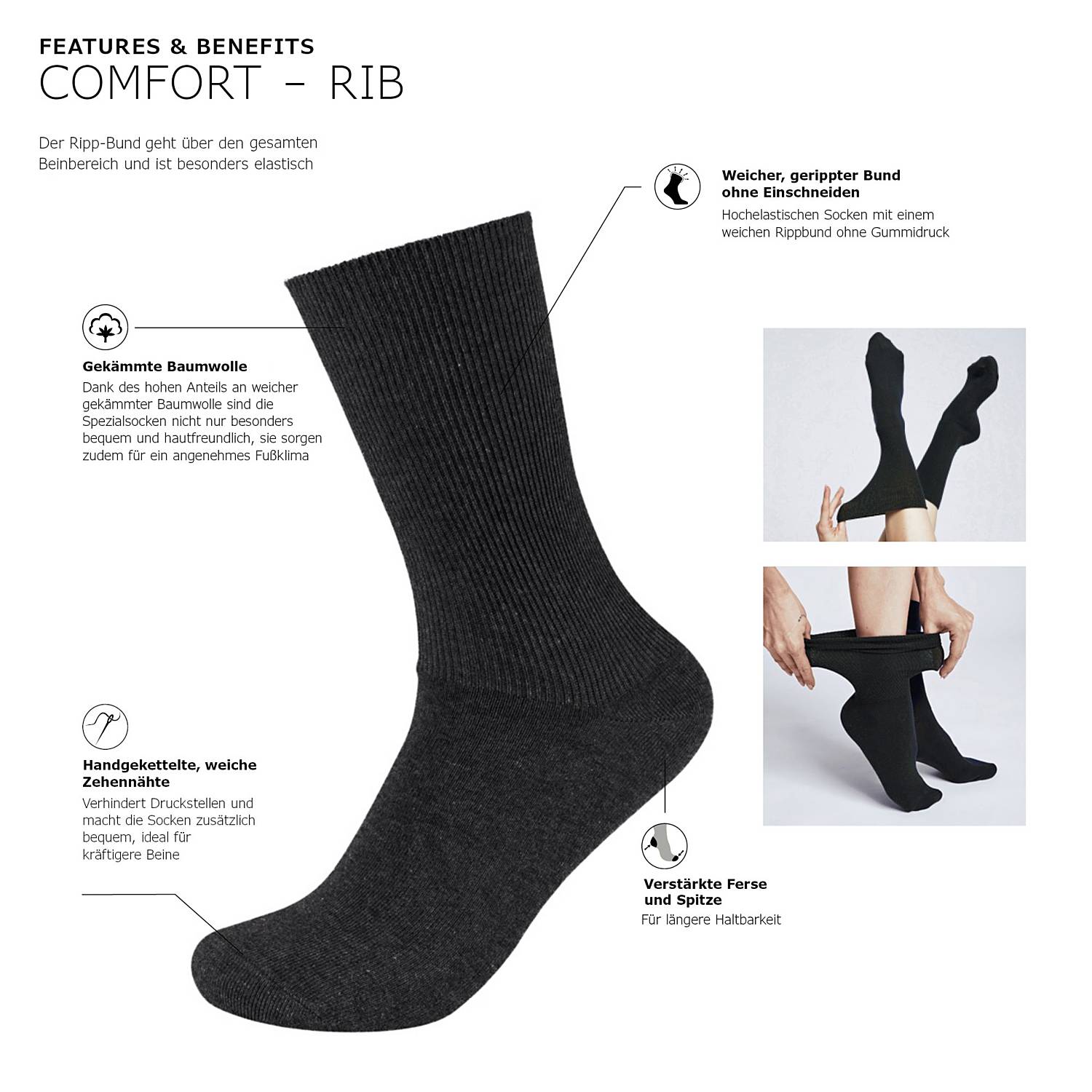 Camano Unisex-Socken 2 Paar