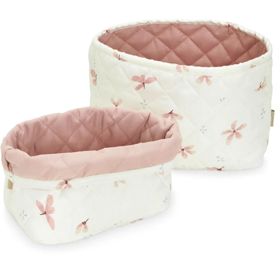 Cam Cam® COPENHAGEN Gesteppte Aufbewahrungskörbe 2er Set Windflower Creme