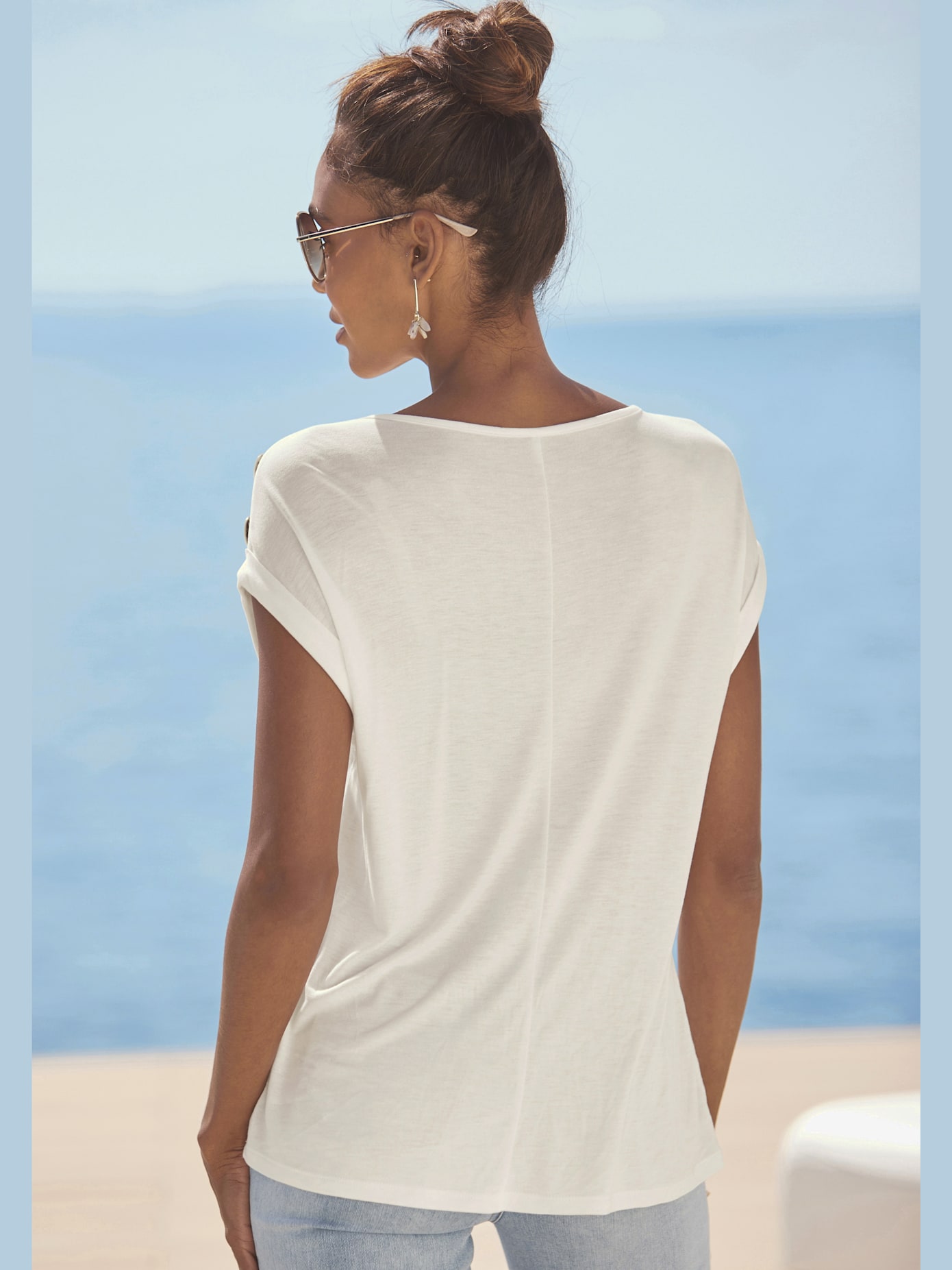 T-shirt à manches courtes encolure ronde