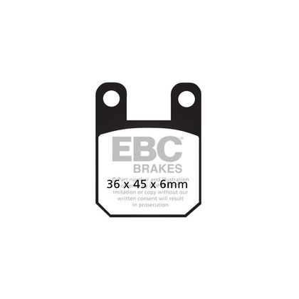 Plaquettes de freins EBC Organique avant/arrière (selon modèle)
