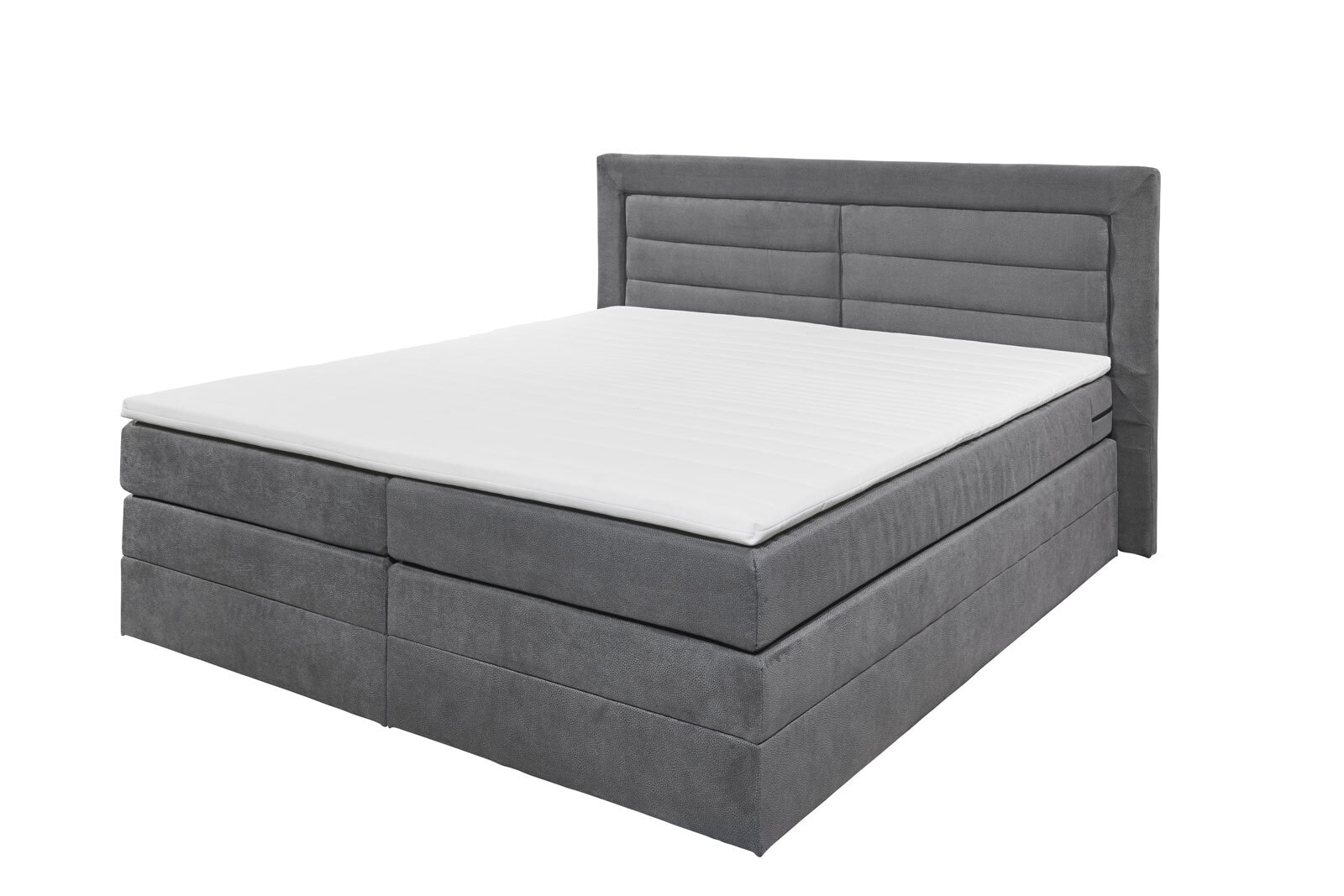 Boxspringbett Saba 2, Grau, 180 x 200 cm