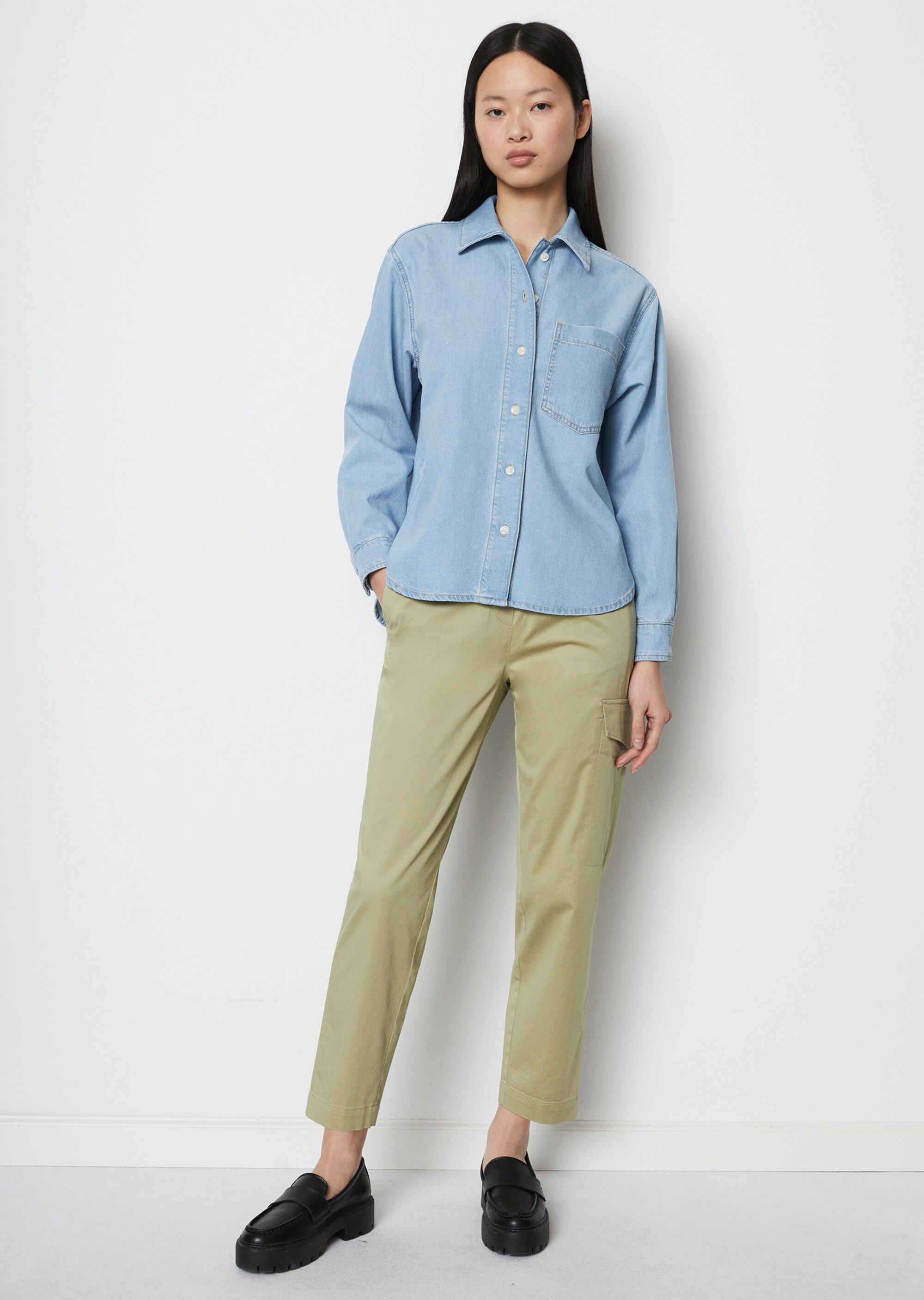 Denimshirt relaxedaus Organic-Cotton-Lyocell-Mix