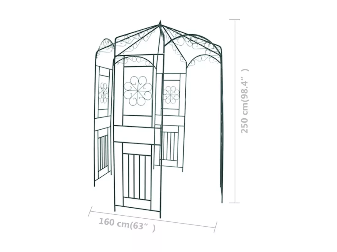 Voûte de jardin 250 cm Vert foncé