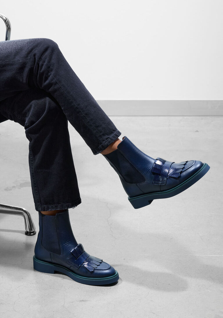 blauwe hispanitas chelsea boots chi243613