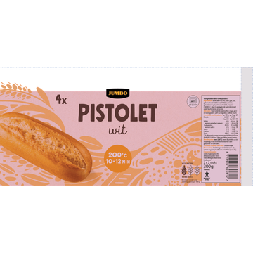 Jumbo - Pistolet Wit - 4 Stuks