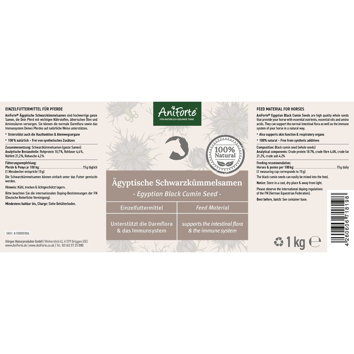 AniForte Ägyptische Schwarzkümmelsamen