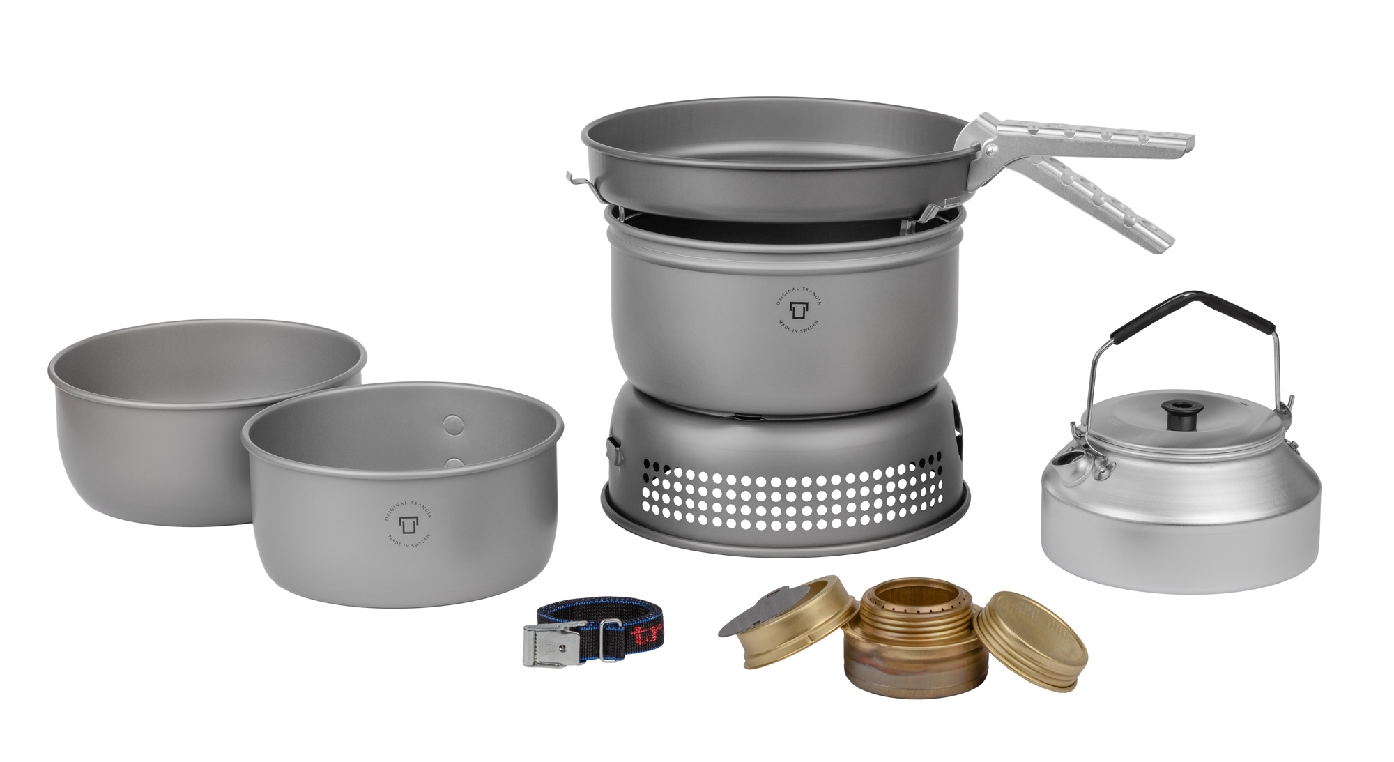 Trangia Trangiakök 25-2 HA Campingkochset 4- teilig mit Spiritusbrenner Set 4