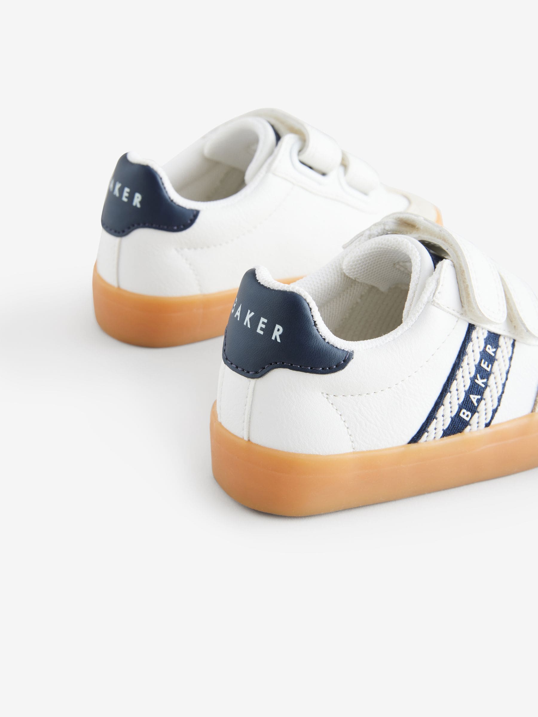 Wit - Baker by Ted Baker sneakers met logobies voor jongens