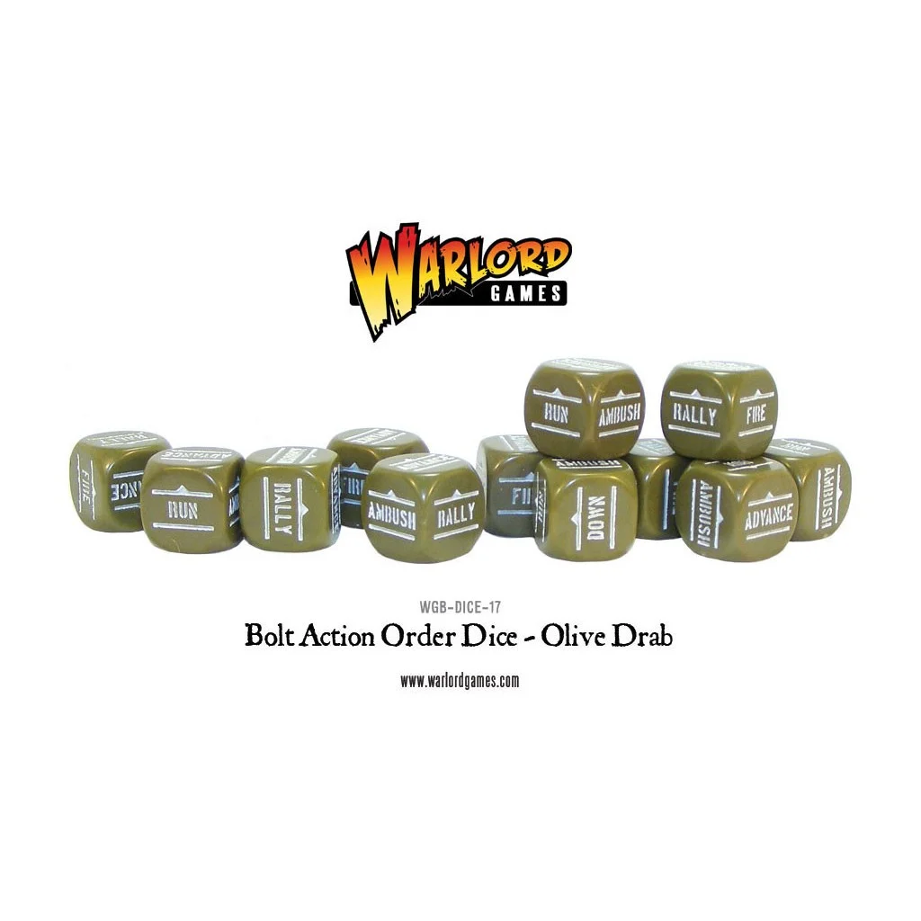 Bolt Action - Bolt Action Orders Dice packs - Olive Drab