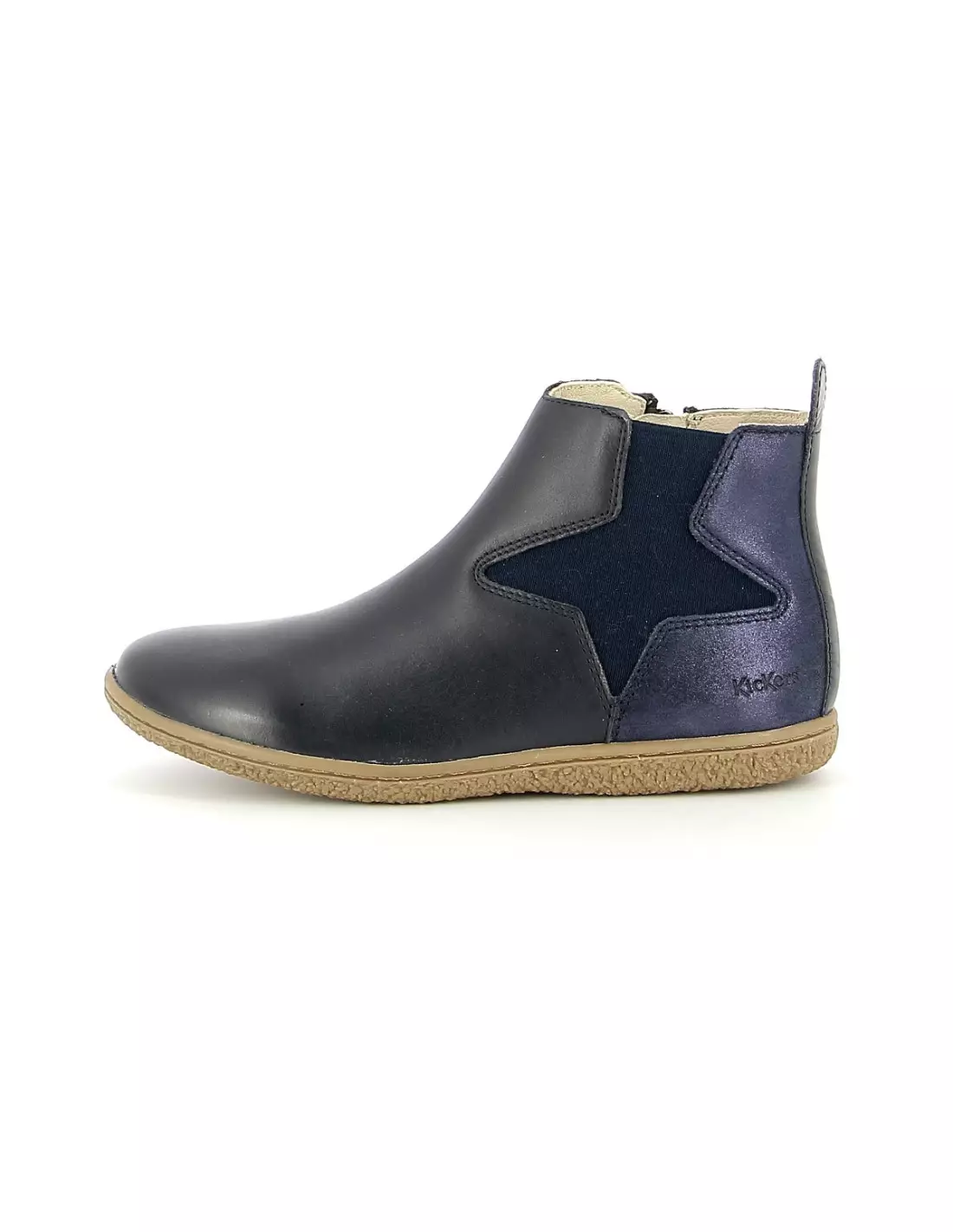 KICKERS VERMILLON - Boots & bottines Marinemetallise
