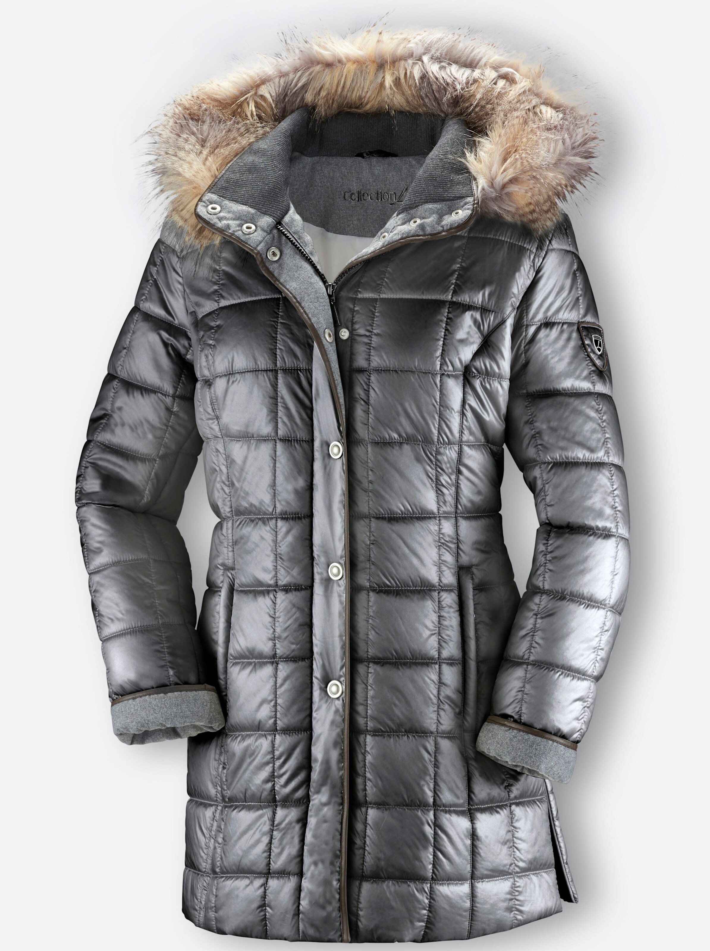 Steppjacke in grau