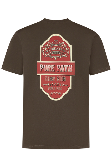 Pure Path bruine heren t-shirt