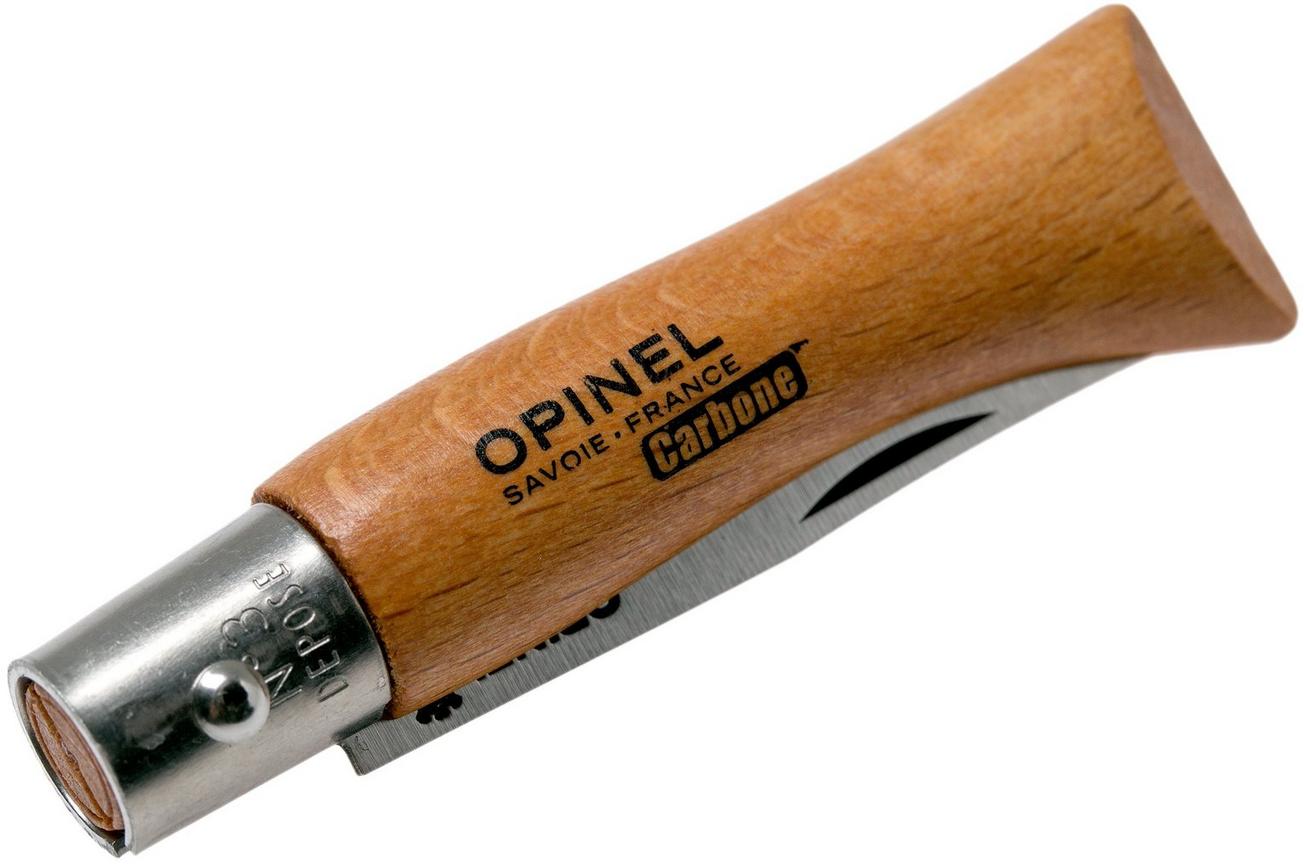 Opinel zakmes No. 03, koolstofstaal, lemmetlengte 4 cm