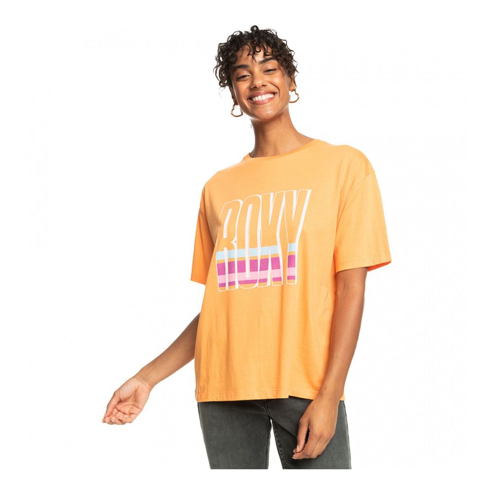 Roxy SAND UNDER THE - Tee-shirt Femme tangerine