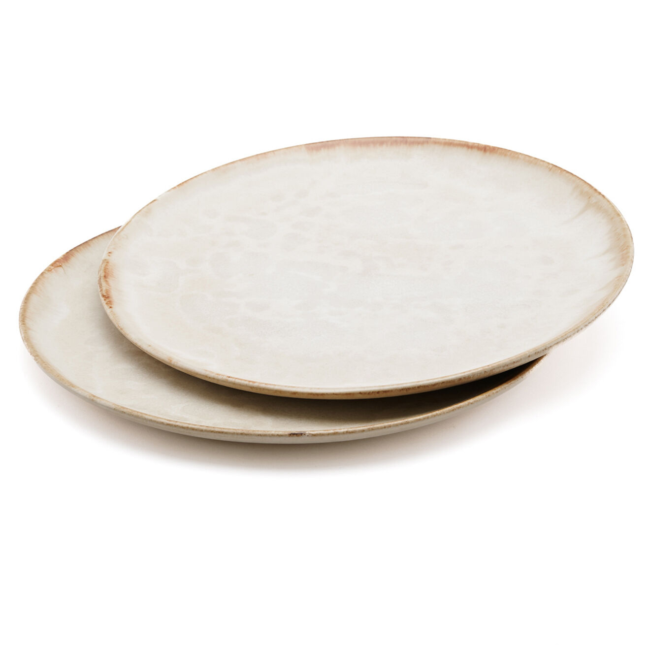 Bazar Bizar 6 Assiettes dessert Cascais blanches - D.22 cm