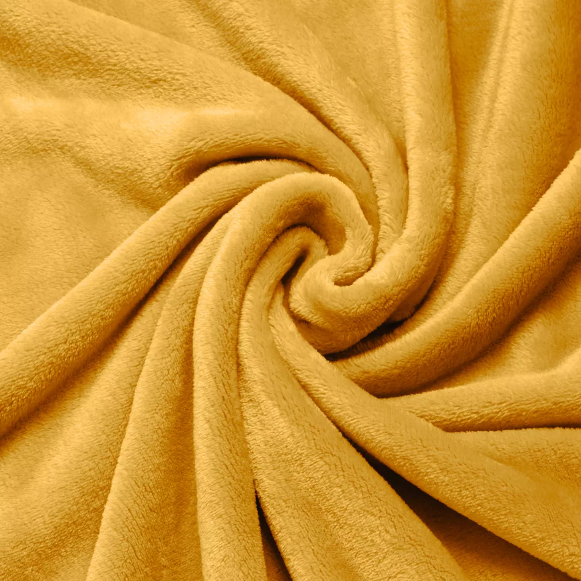 Housse de coussin carrée flanelle (45 x 45 cm) Didou Jaune moutarde