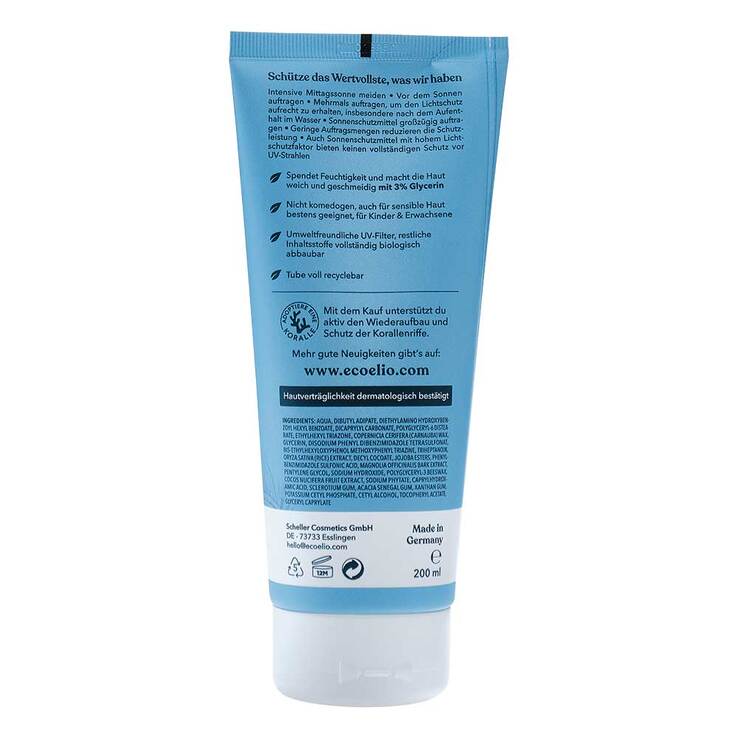 Eco Elio Alles Routine Sonnencreme LSF 50 + , 200 ml