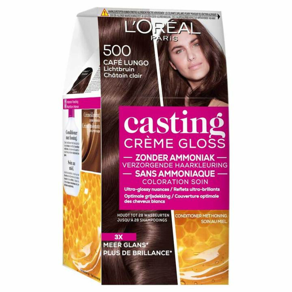 L'Oréal Casting Crème Gloss Semi-Permanente Haarkleuring 500 Café Lungo - Lichtbruin