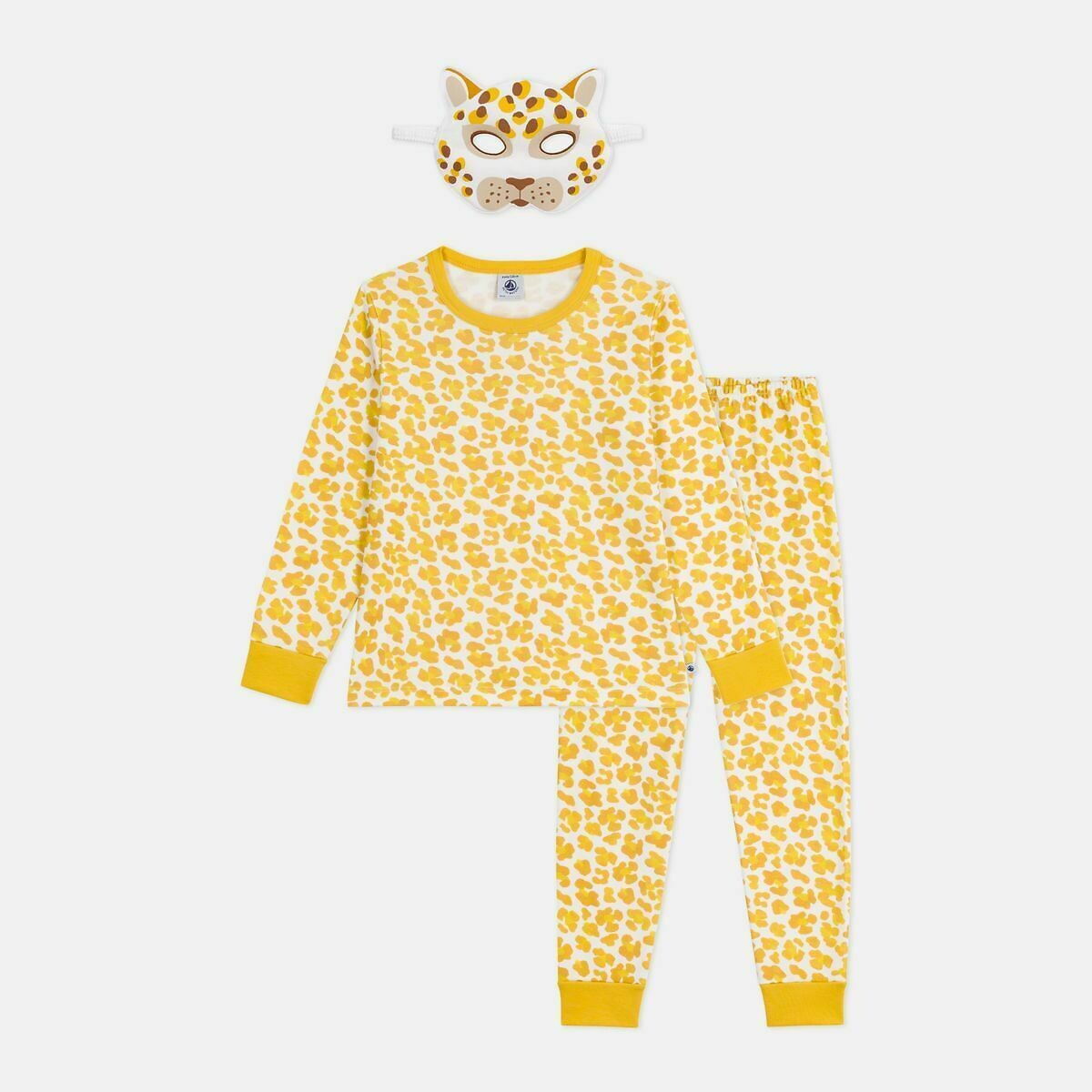 PETIT BATEAU<br>Pijama infantil de algodão com estampa de leopardo para crianças