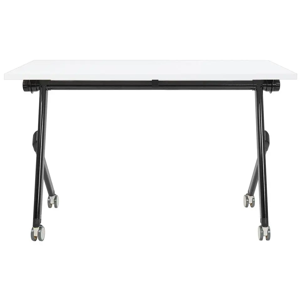 BENDI - Bureau verstelbaar - Wit/Zwart - 120 x 60 cm - Metaal