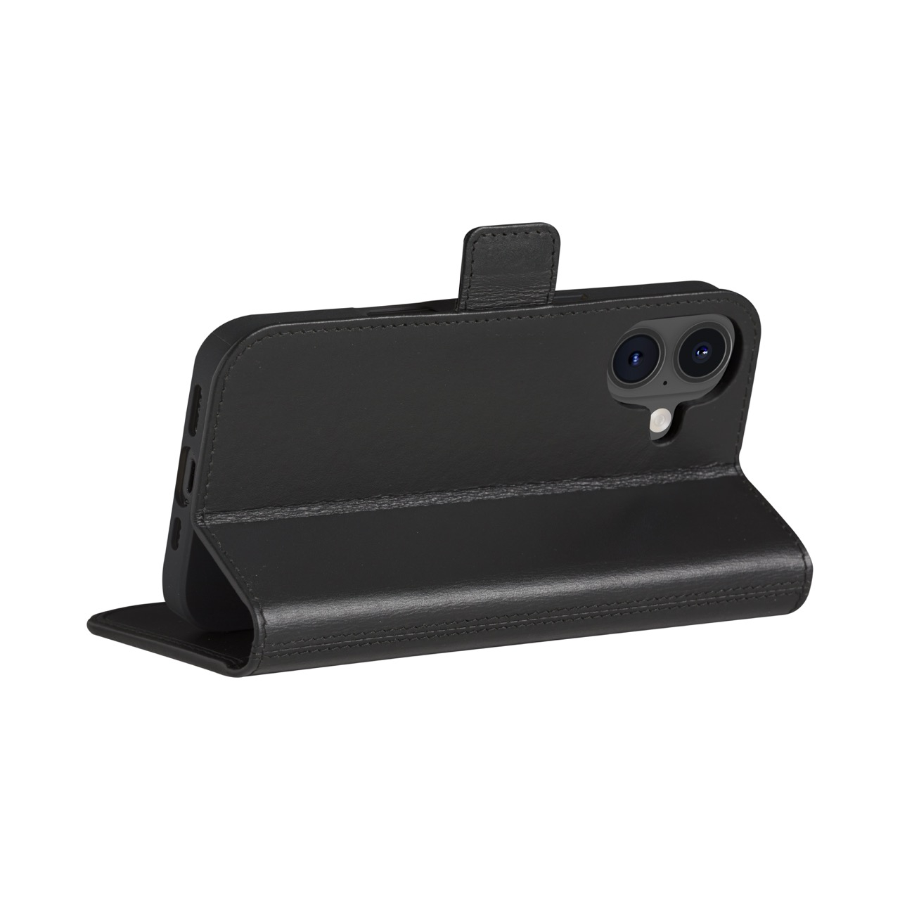 iPhone 16 Echtleder Tasche mit RFID Schutz Copenhagen (CO61GTBL6200) - Schwarz